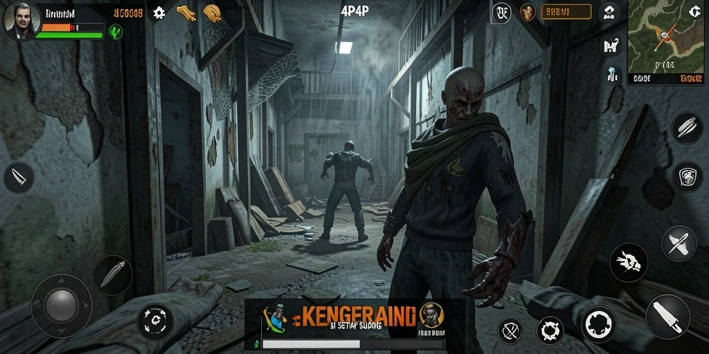 Screenshot menunjukkan suasana mencekam dari gameplay 4P4P.