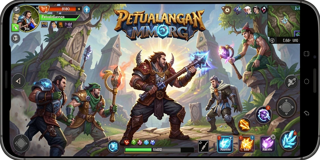 Screenshot permainan <strong>8180</strong> menampilkan aksi seru di dunia MMORPG.