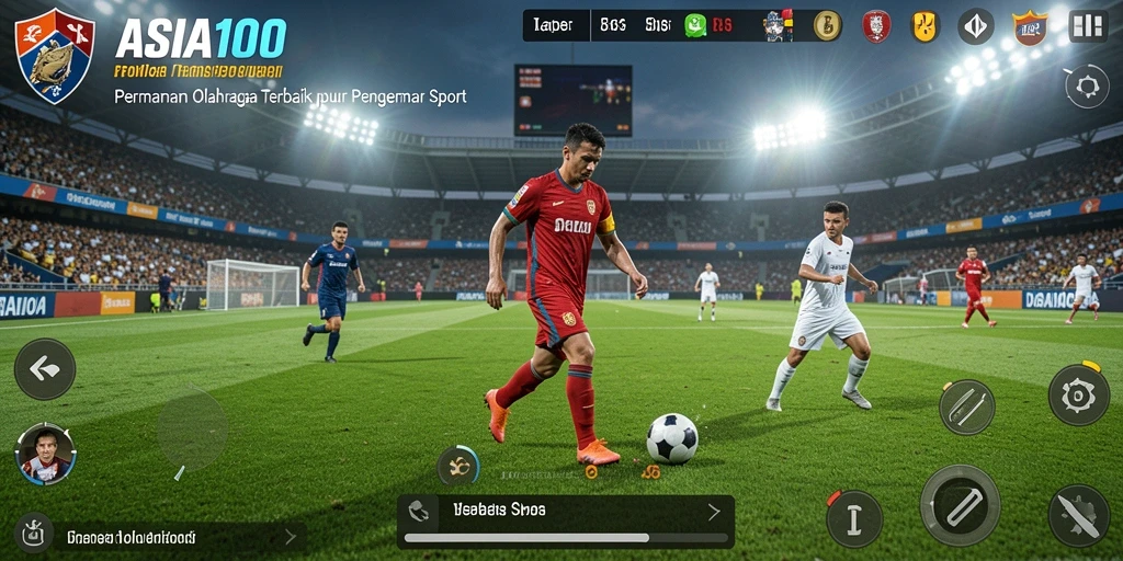 Tangkapan layar gameplay ASIA100 yang menampilkan serunya bermain olahraga.