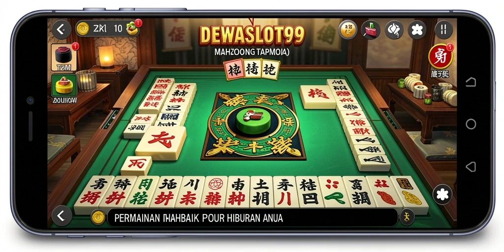 Screenshot DEWASLOT99 menunjukkan momen seru dalam permainan Mahjong.