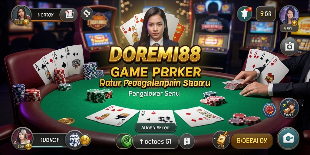 Tampilan screenshot DOREMI88 menampilkan gameplay Poker yang seru.