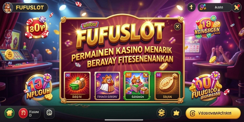 Screenshot gameplay FUFUSLOT dengan tampilan mesin slot yang menarik.