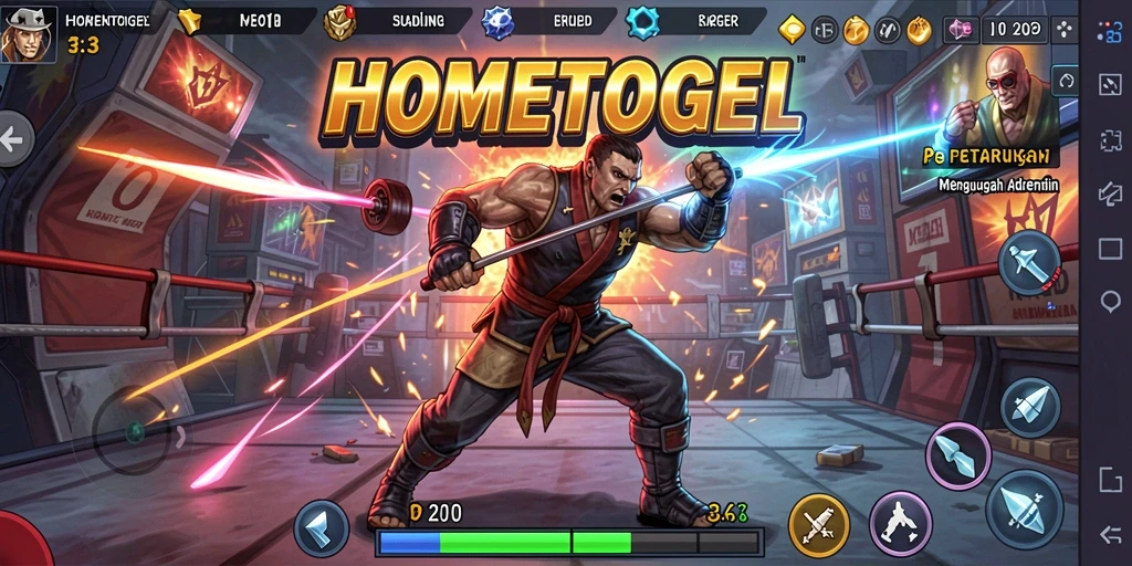 Tampilan gameplay HOMETOGEL yang mendebarkan dan intens.