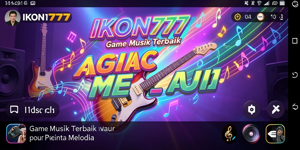Tampilan gameplay IKON777 dengan berbagai karakter dan alat musik.