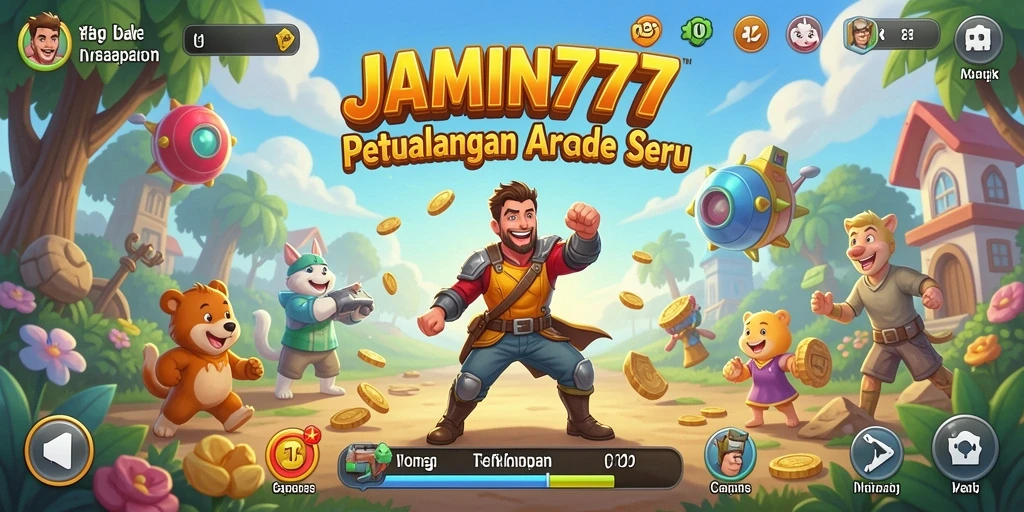 Tampilan gameplay seru dari JAMIN777 yang penuh warna.