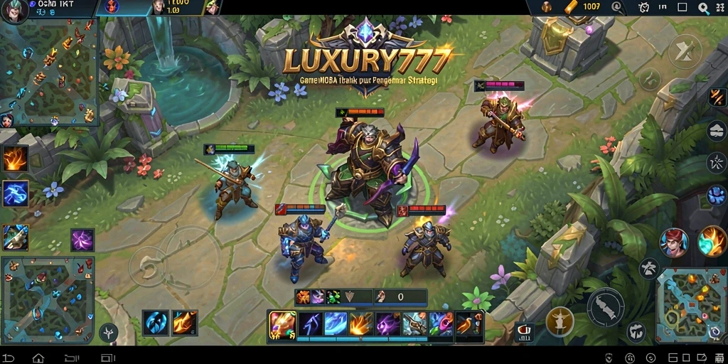 Screenshot gameplay LUXURY777 yang menegangkan dengan aksi hero.