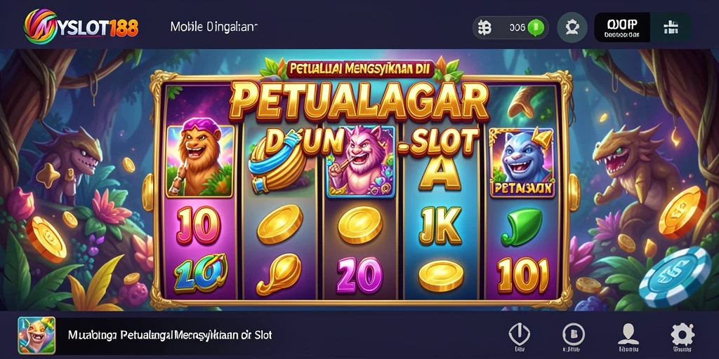 Tampilan gameplay menarik MYSLOT188 di dunia petualangan yang memukau.