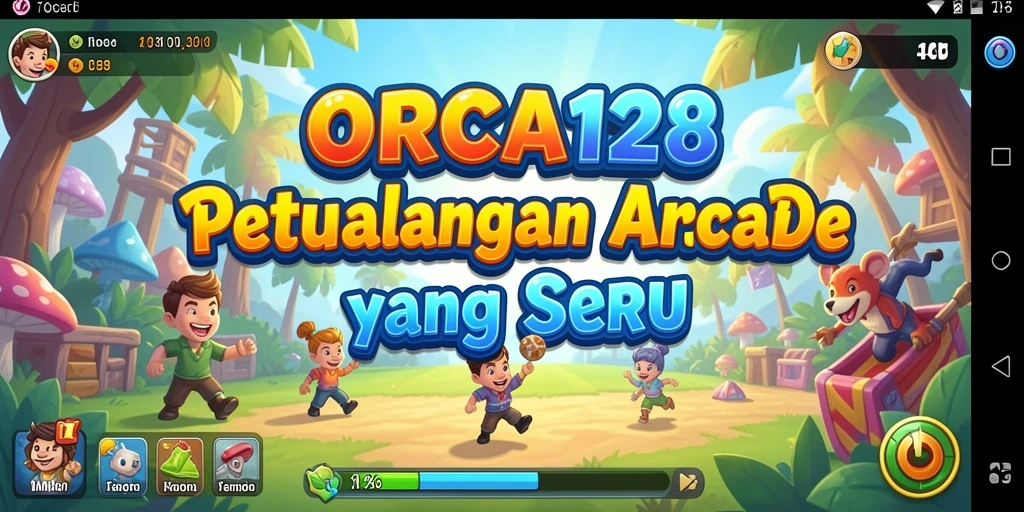 Tampilan gameplay ORCA128 yang menegangkan di level petualangan.