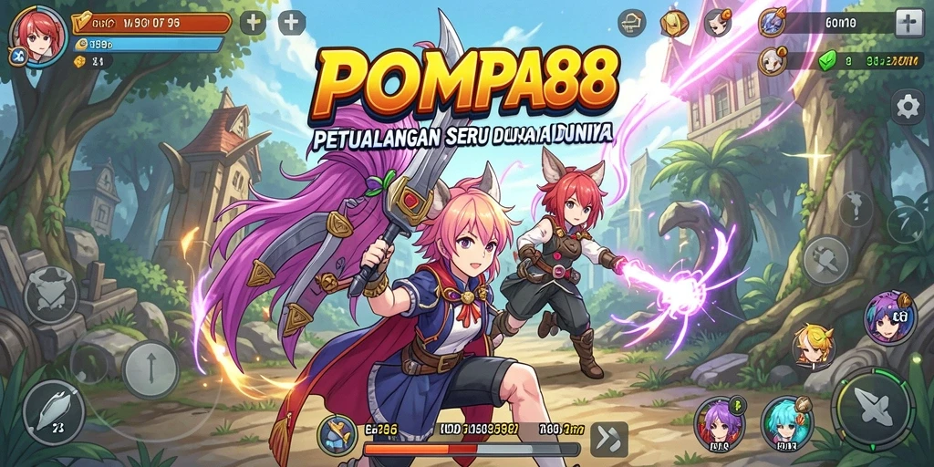 Tangkapan layar gameplay POMPA88 dengan karakter Anime yang menarik.