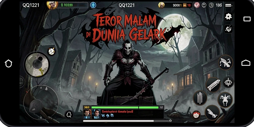 Screenshot menampilkan momen menegangkan saat karakter menghadapi makhluk mengerikan.