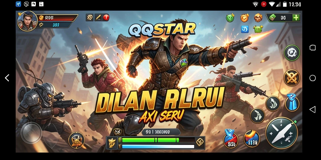 Tampilan gameplay seru dan mendebarkan dalam QQSTAR.
