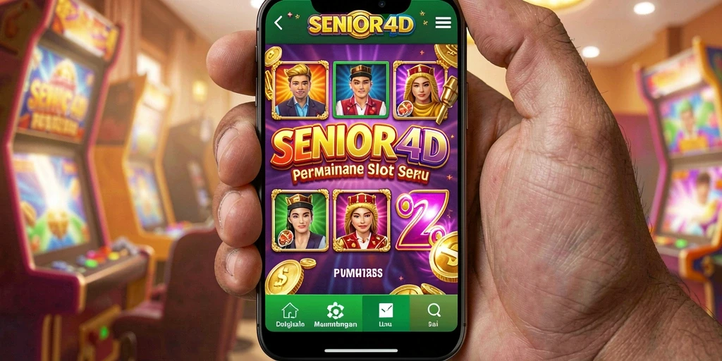 Tampilan gameplay SENIOR4D dengan grafis memukau dan simbol menarik.