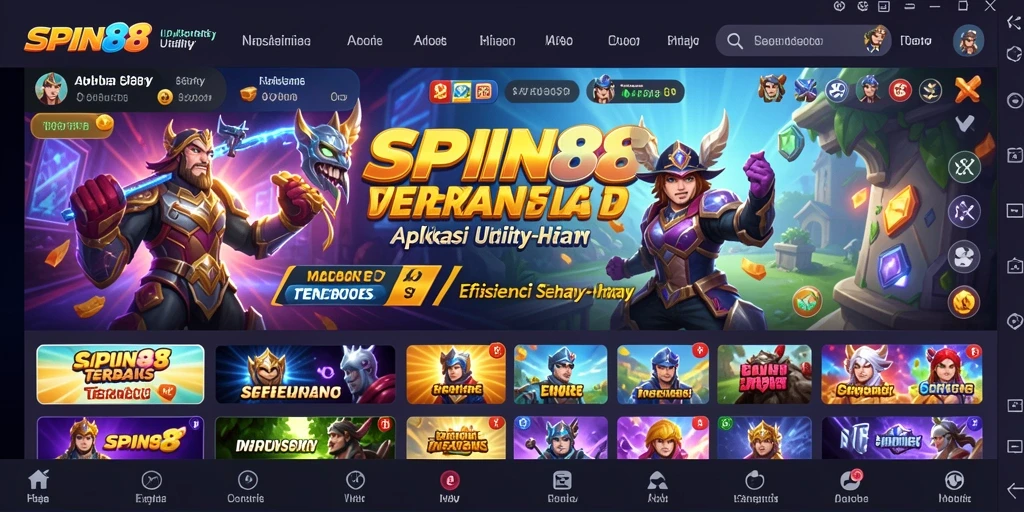 Tampilan antarmuka SPIN88 yang sederhana dan fungsional.