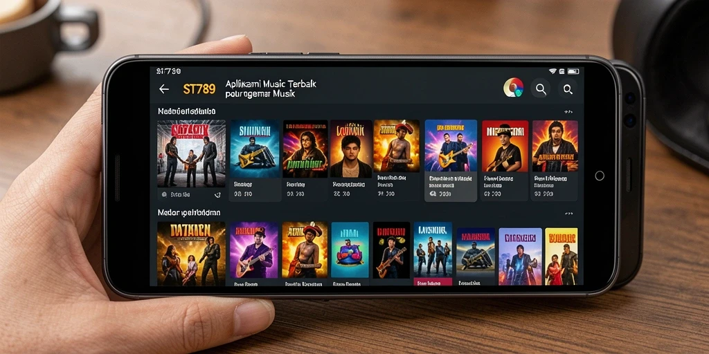 Tampilan gameplay ST789 yang menampilkan berbagai fitur musik.