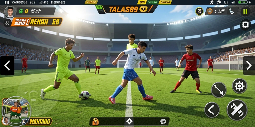 Screenshot gameplay TALAS89 yang menampilkan keseruan pertandingan olahraga.